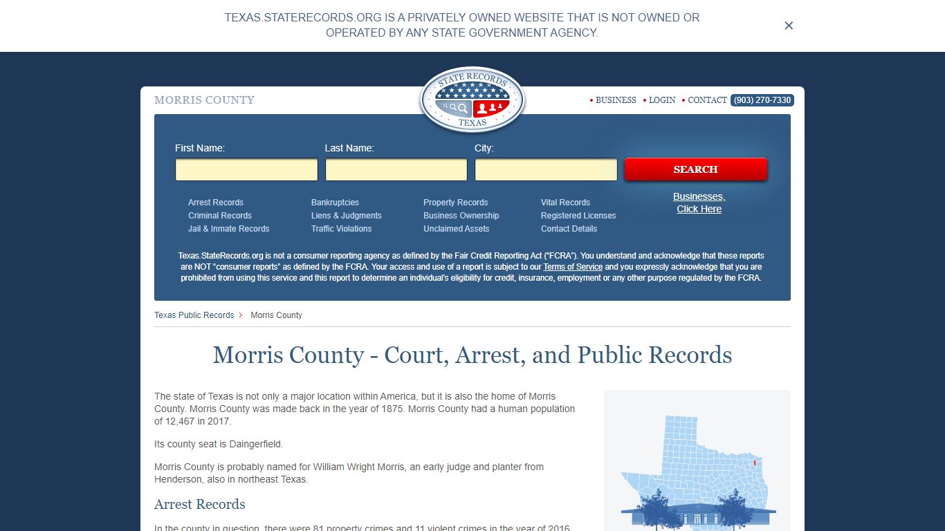 Morris County - Court, Arrest, and Public Records