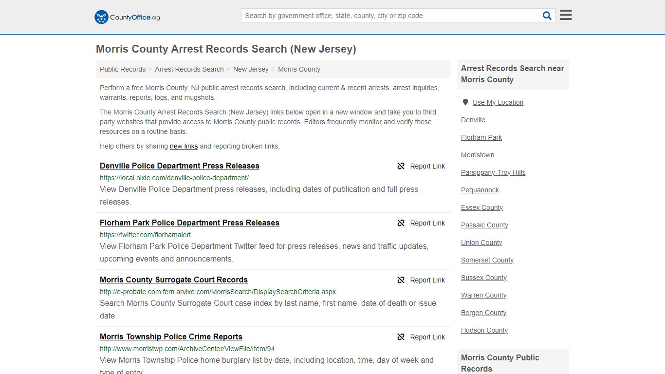 Arrest Records Search - Morris County, NJ (Arrests & Mugshots)